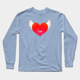 Love on Wings - Red Long Sleeve T-Shirt